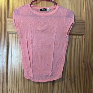 Salmon pink cropped tee, size small.